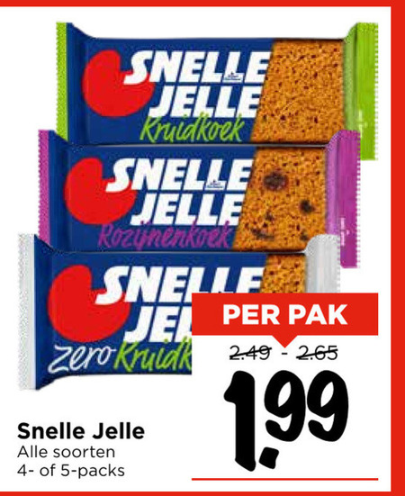 Snelle Jelle   ontbijtkoekreep folder aanbieding bij  Vomar - details