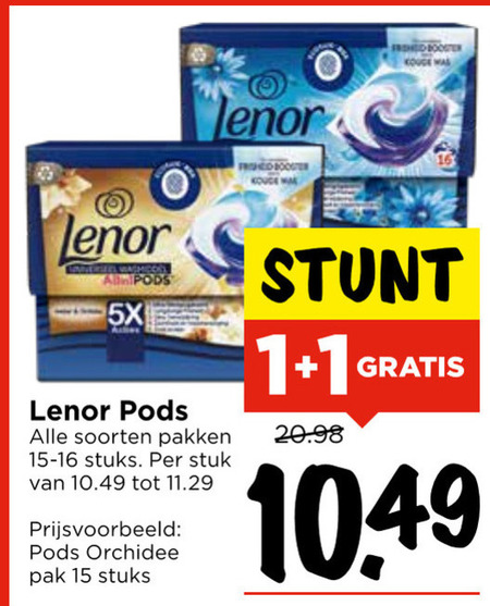 Lenor   wasmiddel folder aanbieding bij  Vomar - details
