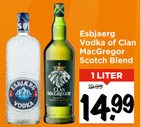 Clan MacGregor   wodka, whisky folder aanbieding bij  Vomar - details