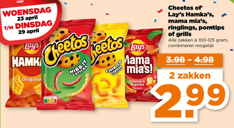 Cheetos   zoutje folder aanbieding bij  Plus - details