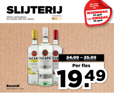 Bacardi   rum folder aanbieding bij  Plus - details