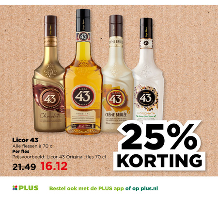 Licor 43   likeur folder aanbieding bij  Plus - details