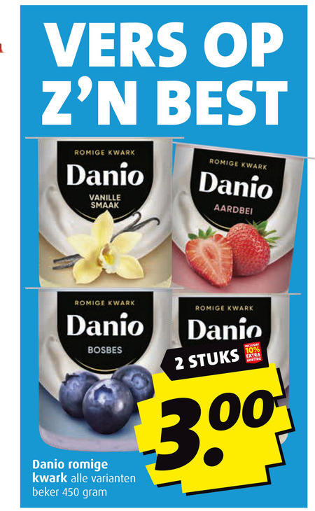 Danone Danio   kwark folder aanbieding bij  Boni - details