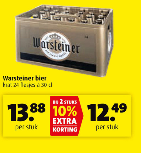 Warsteiner   krat bier folder aanbieding bij  Boni - details