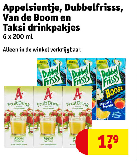 Appelsientje   fruitdrank folder aanbieding bij  Kruidvat - details