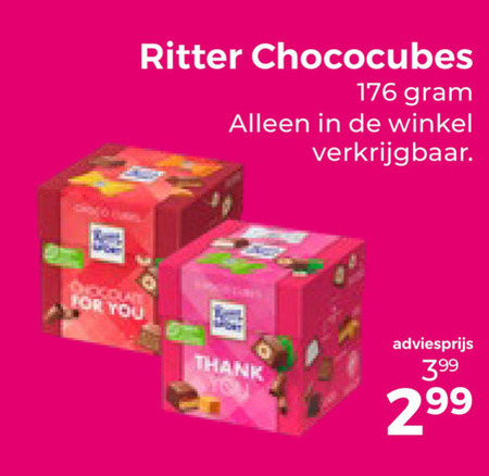 Ritter Sport   chocolade folder aanbieding bij  Trekpleister - details