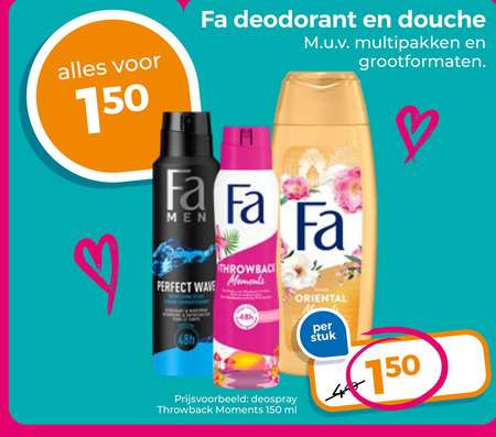 Fa   deodorant, douchegel folder aanbieding bij  Trekpleister - details