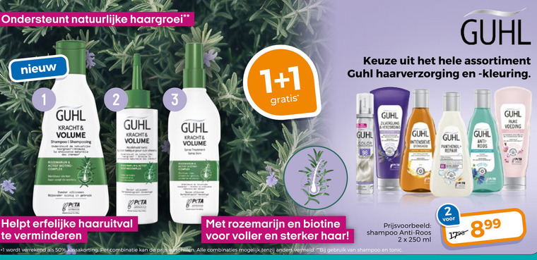 Guhl   shampoo, haarverzorging folder aanbieding bij  Trekpleister - details