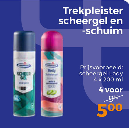 Trekpleister Huismerk   scheergel, scheerschuim folder aanbieding bij  Trekpleister - details