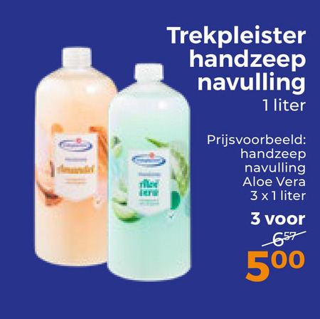 Trekpleister Huismerk   handzeep folder aanbieding bij  Trekpleister - details