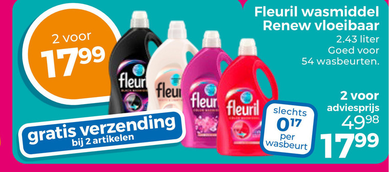 Fleuril   wasmiddel folder aanbieding bij  Trekpleister - details