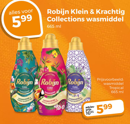 Robijn   wasmiddel folder aanbieding bij  Trekpleister - details