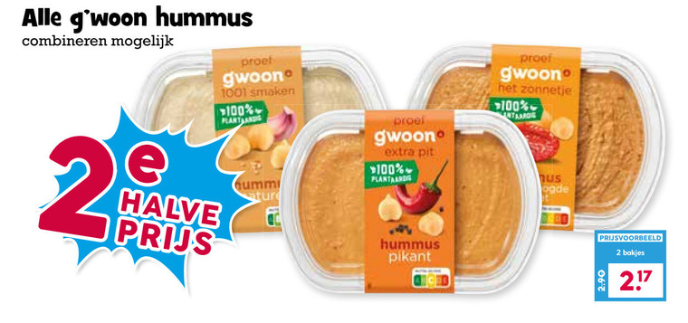 Gwoon   houmous folder aanbieding bij  Boons Markt - details