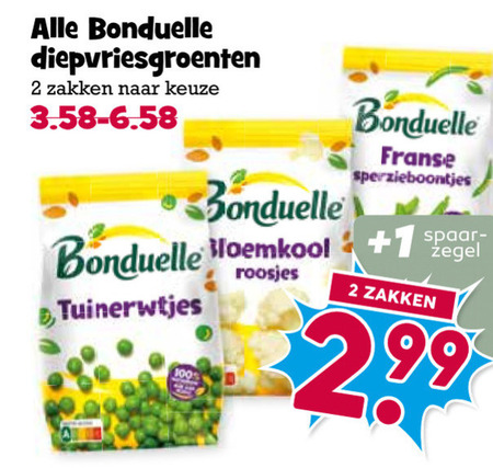 Bonduelle   diepvriesgroente folder aanbieding bij  Boons Markt - details