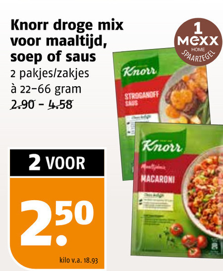 Knorr   maaltijdmix, soep folder aanbieding bij  Poiesz - details