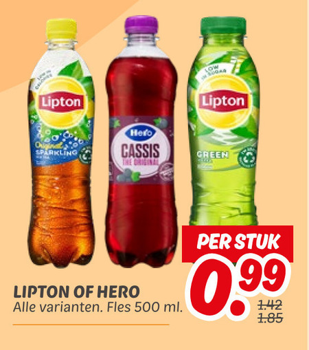 Lipton   ice tea, frisdrank folder aanbieding bij  Dekamarkt - details