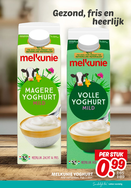 Melkunie   yoghurt folder aanbieding bij  Dekamarkt - details