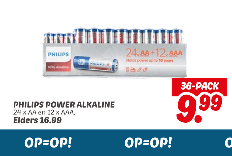 Philips   batterij folder aanbieding bij  Dekamarkt - details