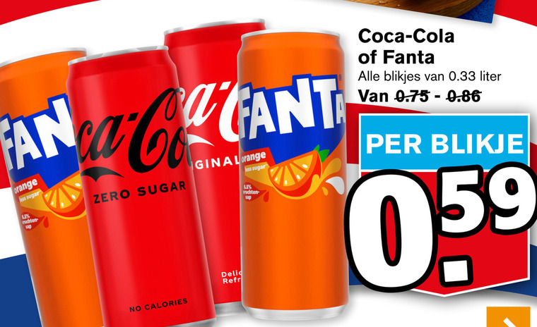 Fanta   cola, frisdrank folder aanbieding bij  Hoogvliet - details
