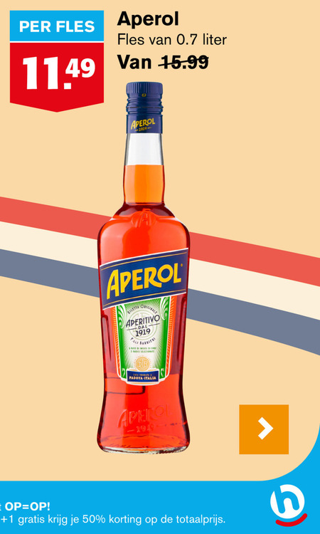 Aperol   aperitief folder aanbieding bij  Hoogvliet - details