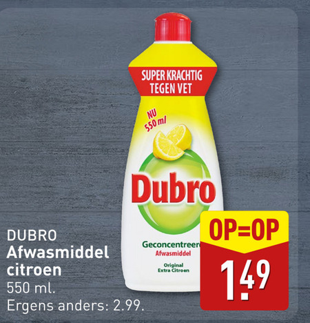Dubro   afwasmiddel folder aanbieding bij  Aldi - details