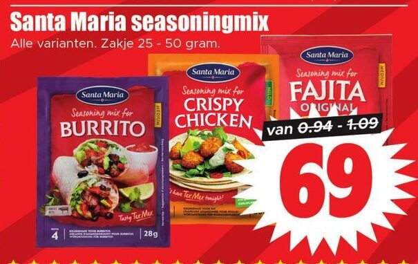 Santa Maria   maaltijdmix folder aanbieding bij  Dirk - details