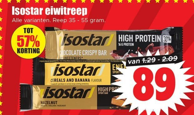 Isostar   sportvoeding folder aanbieding bij  Dirk - details