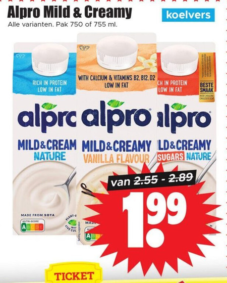 Alpro   soja yoghurt folder aanbieding bij  Dirk - details