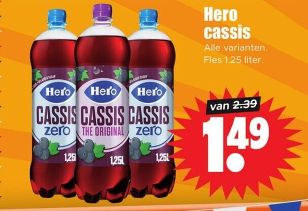 Hero   frisdrank folder aanbieding bij  Dirk - details