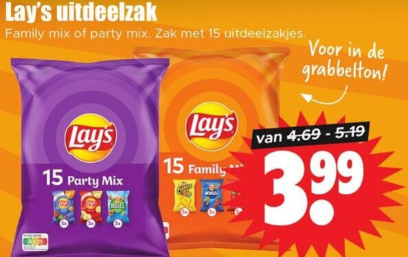 Lays   chips folder aanbieding bij  Dirk - details