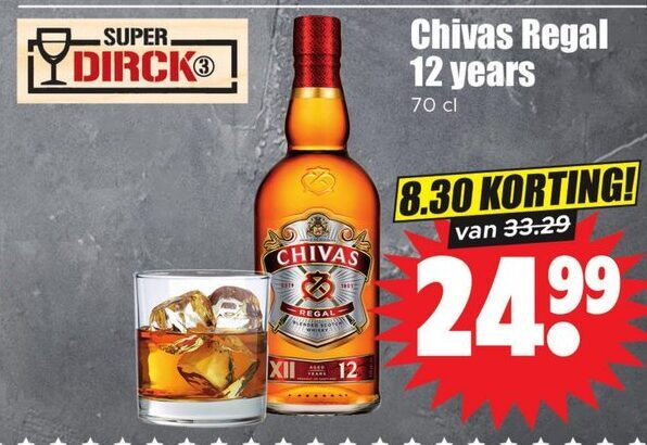 Chivas Regal   whisky folder aanbieding bij  Dirk - details