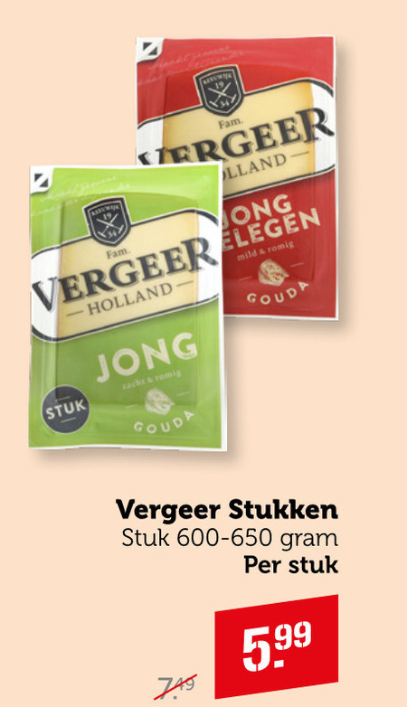 Vergeer   kaas folder aanbieding bij  Coop - details
