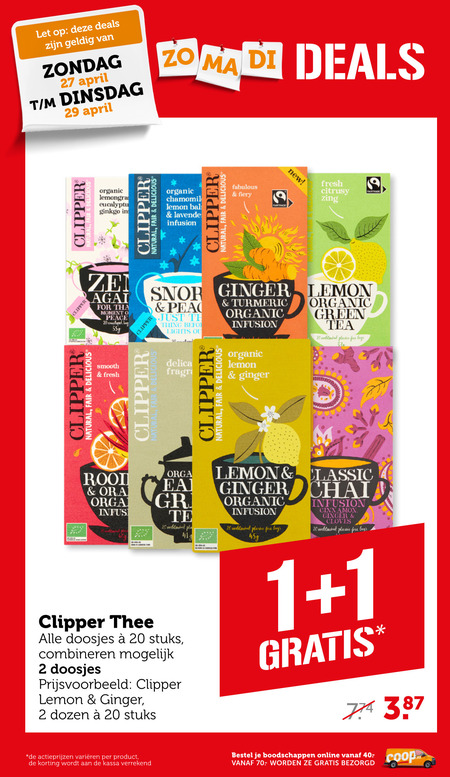 Clipper   thee folder aanbieding bij  Coop - details