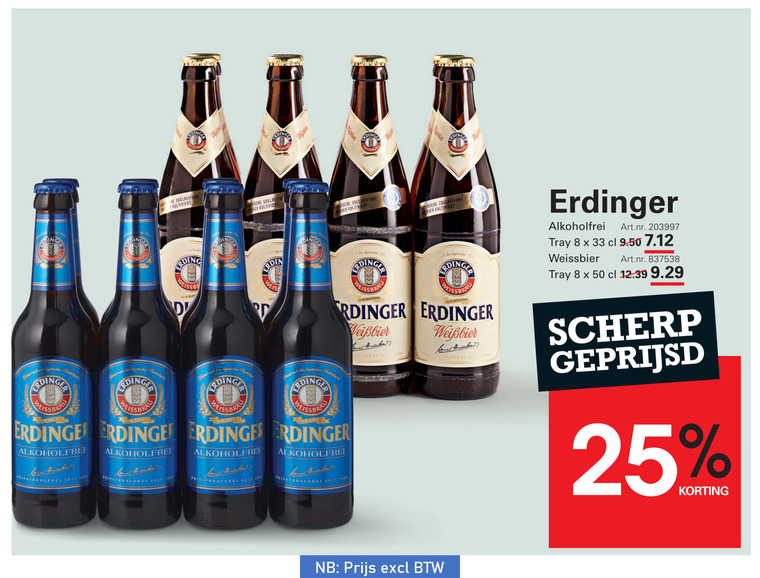 Erdinger   speciaalbier folder aanbieding bij  Sligro - details