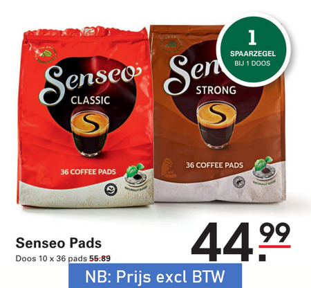 Douwe Egberts Senseo   koffiepad folder aanbieding bij  Sligro - details