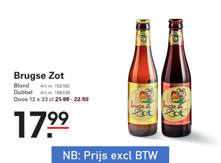 Brugse Zot   speciaalbier folder aanbieding bij  Sligro - details