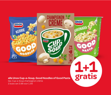Unox   noodles, soep folder aanbieding bij  Spar - details