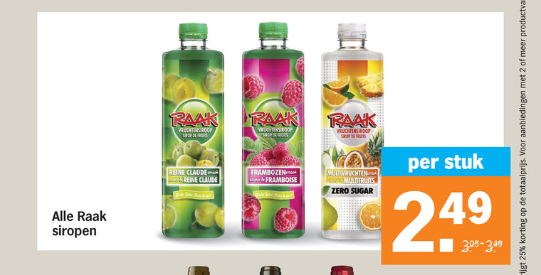 Raak   limonadesiroop folder aanbieding bij  Albert Heijn - details