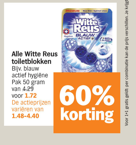 Witte Reus   toiletblok folder aanbieding bij  Albert Heijn - details