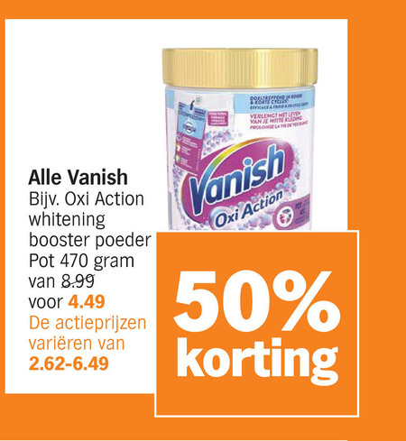 Vanish   vlekkenverwijderaar folder aanbieding bij  Albert Heijn - details