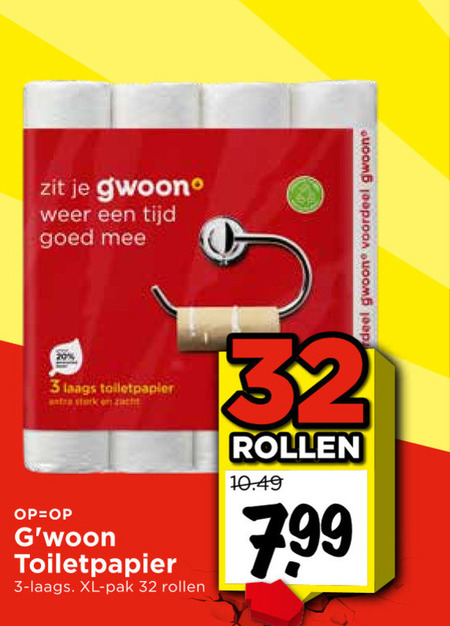 Gwoon   toiletpapier folder aanbieding bij  Vomar - details