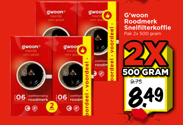 Gwoon   koffie folder aanbieding bij  Vomar - details