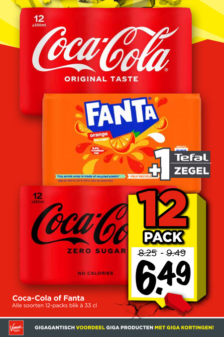 Fanta   frisdrank, cola folder aanbieding bij  Vomar - details