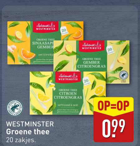 Westminster   thee folder aanbieding bij  Aldi - details