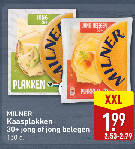 Milner   kaasplakken folder aanbieding bij  Aldi - details