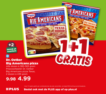Dr Oetker   diepvriespizza folder aanbieding bij  Plus - details