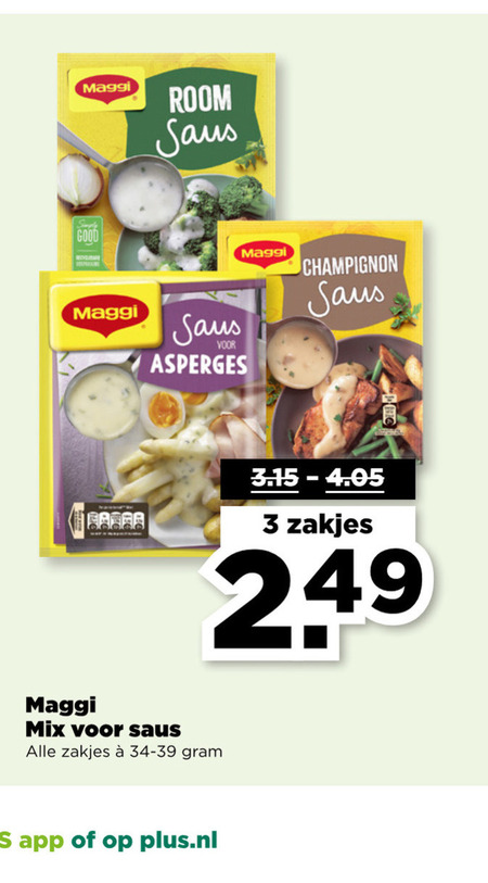 Maggi   saus folder aanbieding bij  Plus - details