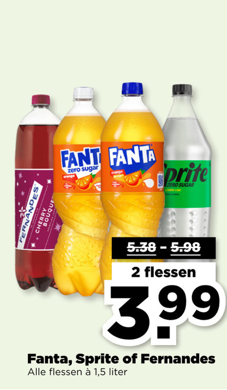 Fernandes   frisdrank folder aanbieding bij  Plus - details