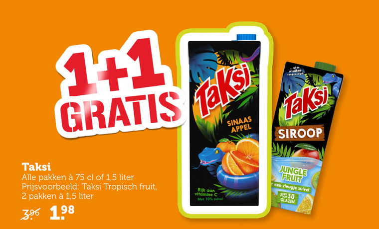 Taksi   fruitdrank folder aanbieding bij  Coop - details