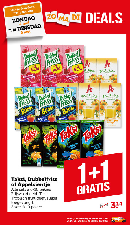 Taksi   fruitdrank folder aanbieding bij  Coop - details